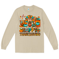 Mushroom Happy Thanksgiving Coffee Cups Long Sleeve Tee - FaDigitalArtStudio