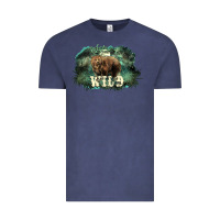 Stay Wild Night Grizzly Bear Vintage Tee | Teevron