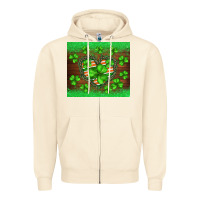Sandshell st.patricks heart shamrocks glitter Zipper Hoodie - BarkalooDesign
