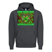 Smoke st.patricks heart shamrocks glitter Zipper Hoodie - BarkalooDesign