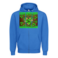 True Royal st.patricks heart shamrocks glitter Zipper Hoodie - BarkalooDesign