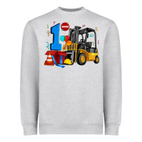 Heather Grey forklift birthday one Heavyweight Sweatshirt - Artiststas