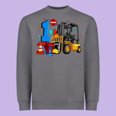 Forklift Birthday One Heavyweight Sweatshirt Designed By Artiststas
