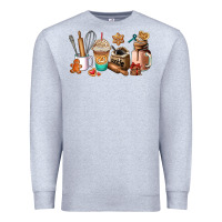 Heather Grey cookie coffee cup Premium Sweatshirt - AdoDesignShop
