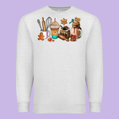Cookie Coffee Cup Premium Sweatshirt Designed By Adodesignshop