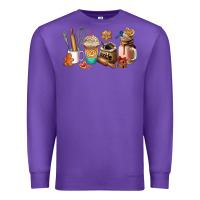 Purple cookie coffee cup Premium Sweatshirt - AdoDesignShop