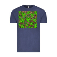 Vintage Denim shamrock and leopard Vintage Tee - RanaPortraitStore