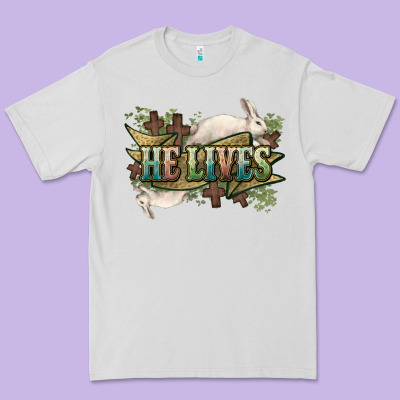 He Lives Easter Premium Tee Designed By Nancycooperartshop