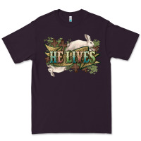 Plum He lives Easter Premium Tee - NancyCooperArtShop