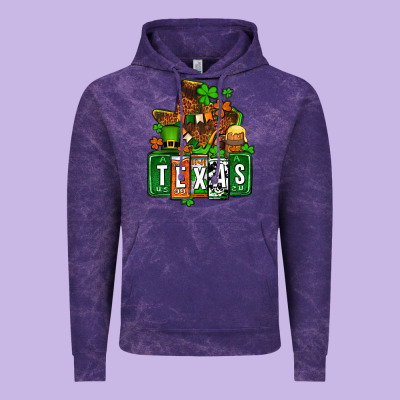 St. Patrick's Texas Map Vintage Hoodie Designed By Oliviacreatesart