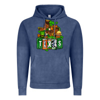 Vintage Denim St. Patrick's Texas map Vintage Hoodie - OliviaCreatesArt