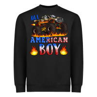 Black all american boy monster truck Heavyweight Sweatshirt - Artiststas