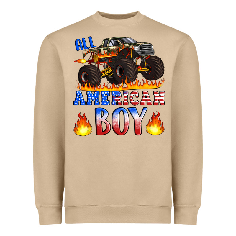 All American Boy Monster Truck Heavyweight Sweatshirt by Artiststas | Teevron