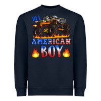 Navy all american boy monster truck Heavyweight Sweatshirt - Artiststas