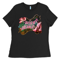 Black Desert dreamer Cowgirl boots hat Ladies Tee - HowdyJamesFarm