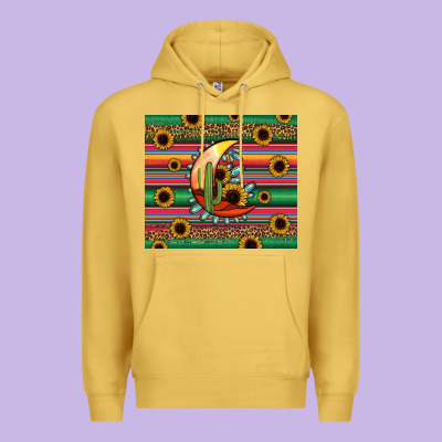 Western Desert Moon Premium Hoodie Designed By Jasminsmagicworld