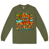 Army Green Thankful Thanksgiving Coffee Mug Long Sleeve Tee - FaDigitalArtStudio