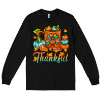 Black Thankful Thanksgiving Coffee Mug Long Sleeve Tee - FaDigitalArtStudio