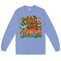 Colony Blue Thankful Thanksgiving Coffee Mug Long Sleeve Tee - FaDigitalArtStudio