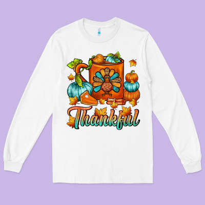 Thankful Thanksgiving Coffee Mug Long Sleeve Tee Designed By Fadigitalartstudio