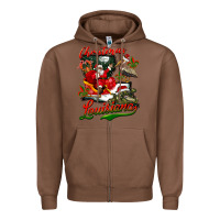 Chestnut louisiana christmas with  afro santa Zipper Hoodie - BarkalooDesign