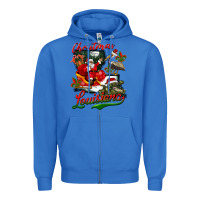 True Royal louisiana christmas with  afro santa Zipper Hoodie - BarkalooDesign