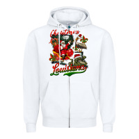 Louisiana Christmas With  Afro Santa Zipper Hoodie | Teevron