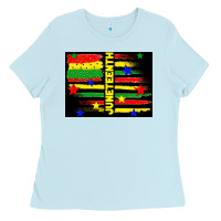 Baby Blue juneteenth american flag Ladies Tee - TumblerDesignByShophia