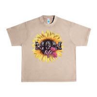 French Oak Mom life sunflower mother's day Urban Heavy Tee - HowdyJamesFarm