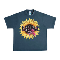 Midnight Navy Mom life sunflower mother's day Urban Heavy Tee - HowdyJamesFarm