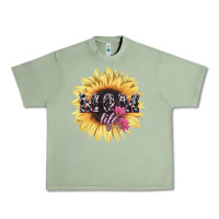 Oil Green Mom life sunflower mother's day Urban Heavy Tee - HowdyJamesFarm
