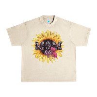 Sandshell Mom life sunflower mother's day Urban Heavy Tee - HowdyJamesFarm