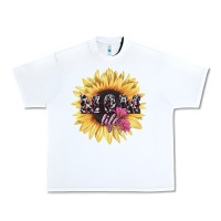 White Mom life sunflower mother's day Urban Heavy Tee - HowdyJamesFarm