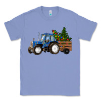 Colony Blue Blue Christmas Tractor Classic Tee - RanaPortraitStore