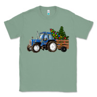 Sage Blue Christmas Tractor Classic Tee - RanaPortraitStore