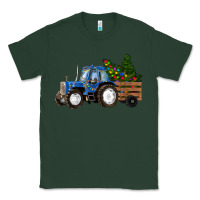 Sports Green Blue Christmas Tractor Classic Tee - RanaPortraitStore