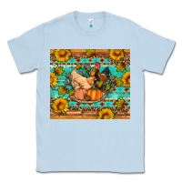 Dusty Blue Fall coop animals pumpkin Classic Tee - Artiststas