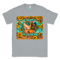 Heather Grey Fall coop animals pumpkin Classic Tee - Artiststas