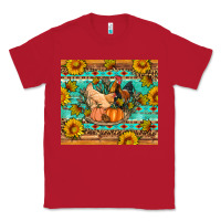 Red Fall coop animals pumpkin Classic Tee - Artiststas