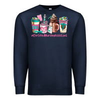 Navy cerified nursing assistant coffee cup Premium Sweatshirt - AdoDesignShop