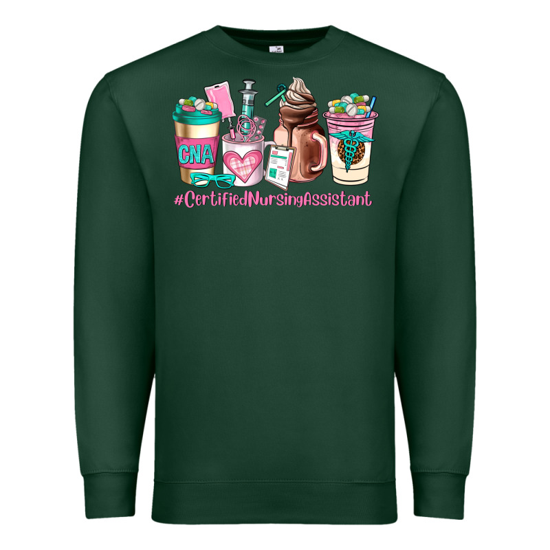 Cerified Nursing Assistant Coffee Cup Premium Sweatshirt by AdoDesignShop | Teevron