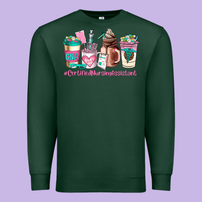 Cerified Nursing Assistant Coffee Cup Premium Sweatshirt Designed By Adodesignshop