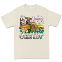 Bone Happy Easter truck with farm animals Premium Tee - NancyCooperArtShop
