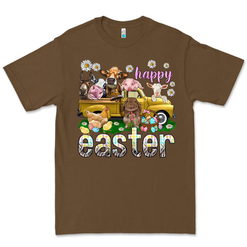Happy Easter Truck With Farm Animals Premium Tee by NancyCooperArtShop | Teevron