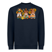 Fall Gnomes Pumpkin Sunflowers Heavyweight Sweatshirt | Teevron