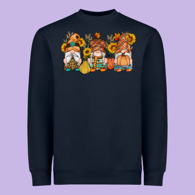 Fall Gnomes Pumpkin Sunflowers Heavyweight Sweatshirt Designed By Artiststas