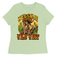 Matcha Welcome to the wild west Cowboy boots Ladies Tee - HowdyJamesFarm
