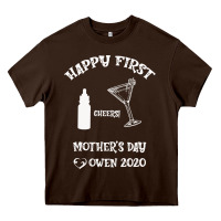 Chocolate Brown Happy Fırst Cheers Mother's Day Owen 2020 Heavy Core Tee - Bettercallsaul