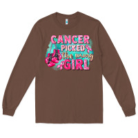 Chestnut Cancer picked the wrong girl Breast Cancer Long Sleeve Tee - FaDigitalArtStudio