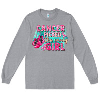 Heather Grey Cancer picked the wrong girl Breast Cancer Long Sleeve Tee - FaDigitalArtStudio